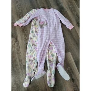Costco Kids Headquarters‎ Elephant Toddler Girl Pajamas Footed Pjs Daisy 5t #5